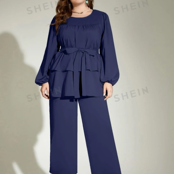 Blue Ruffle Hem sets - Picture 3 of 4